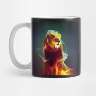 Majestic Lion with glowing aura Mug